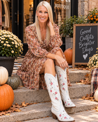 Wildflower Dreams Embroidered Western Cowboy Boots – White