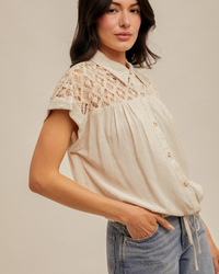 The Sunday Stroll Crochet Detail Top