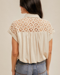 The Sunday Stroll Crochet Detail Top