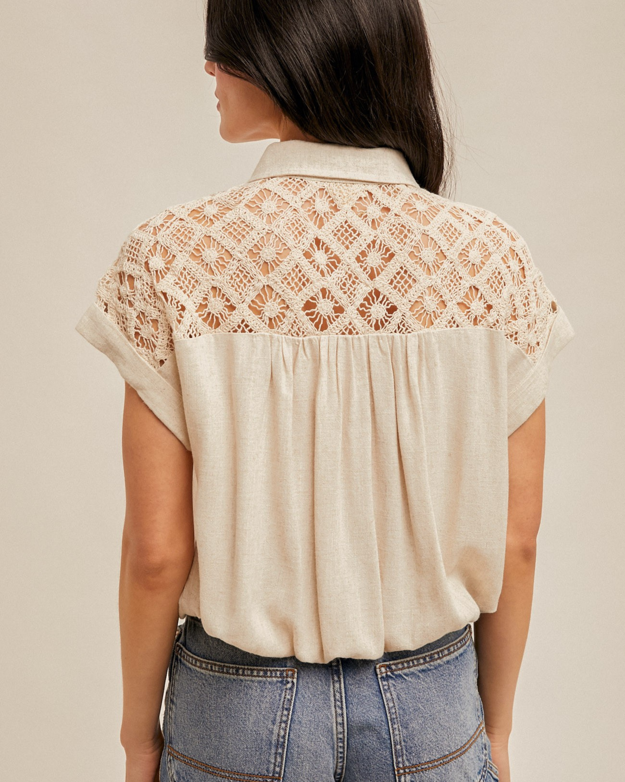 The Sunday Stroll Crochet Detail Top