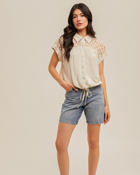 The Sunday Stroll Crochet Detail Top