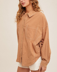 Easy Does It Oversized Button Down