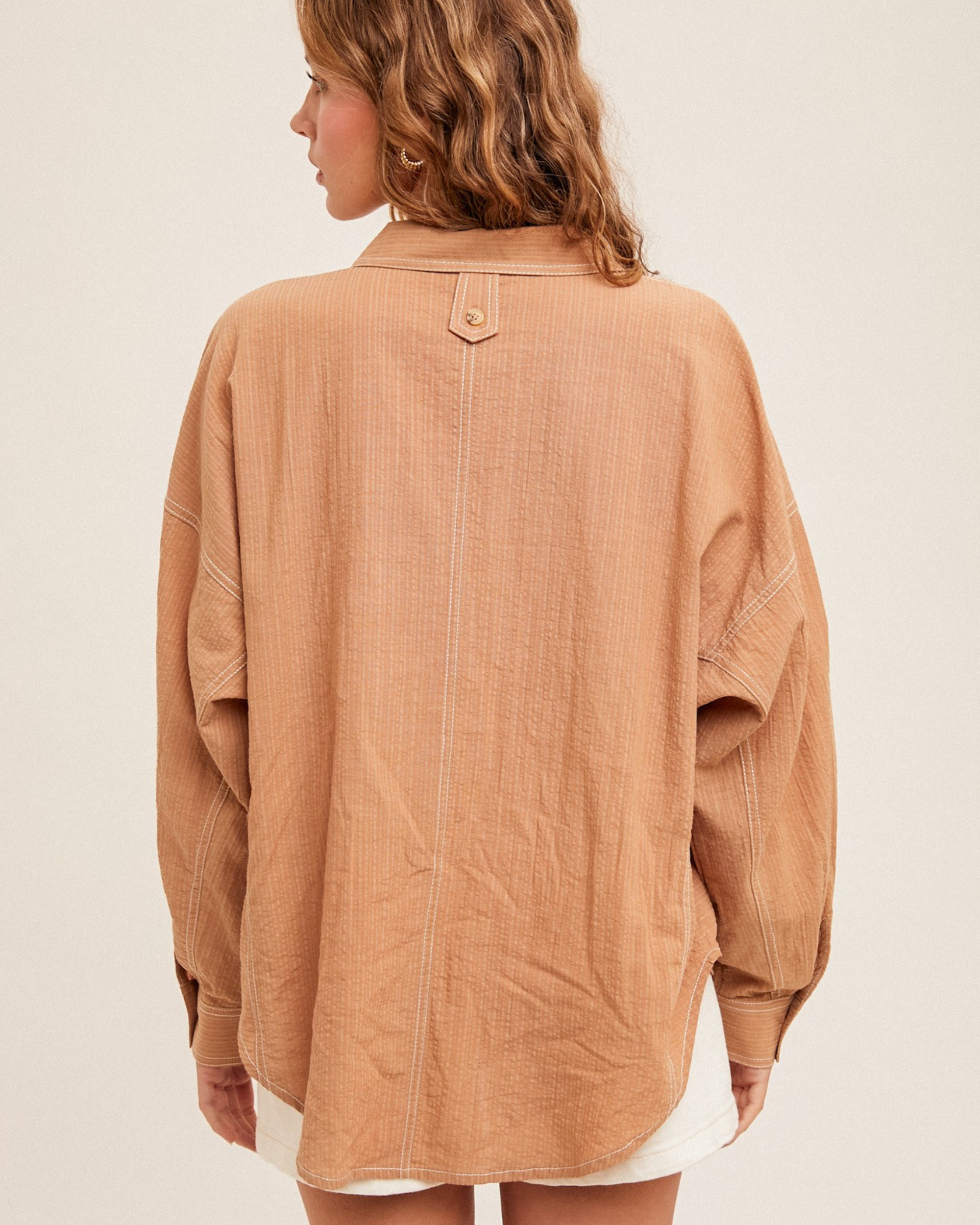 Easy Does It Oversized Button Down
