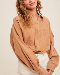 Easy Does It Oversized Button Down
