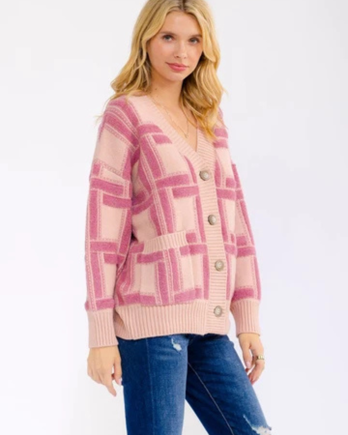 Pretty in Plaid Pocket Cardigan