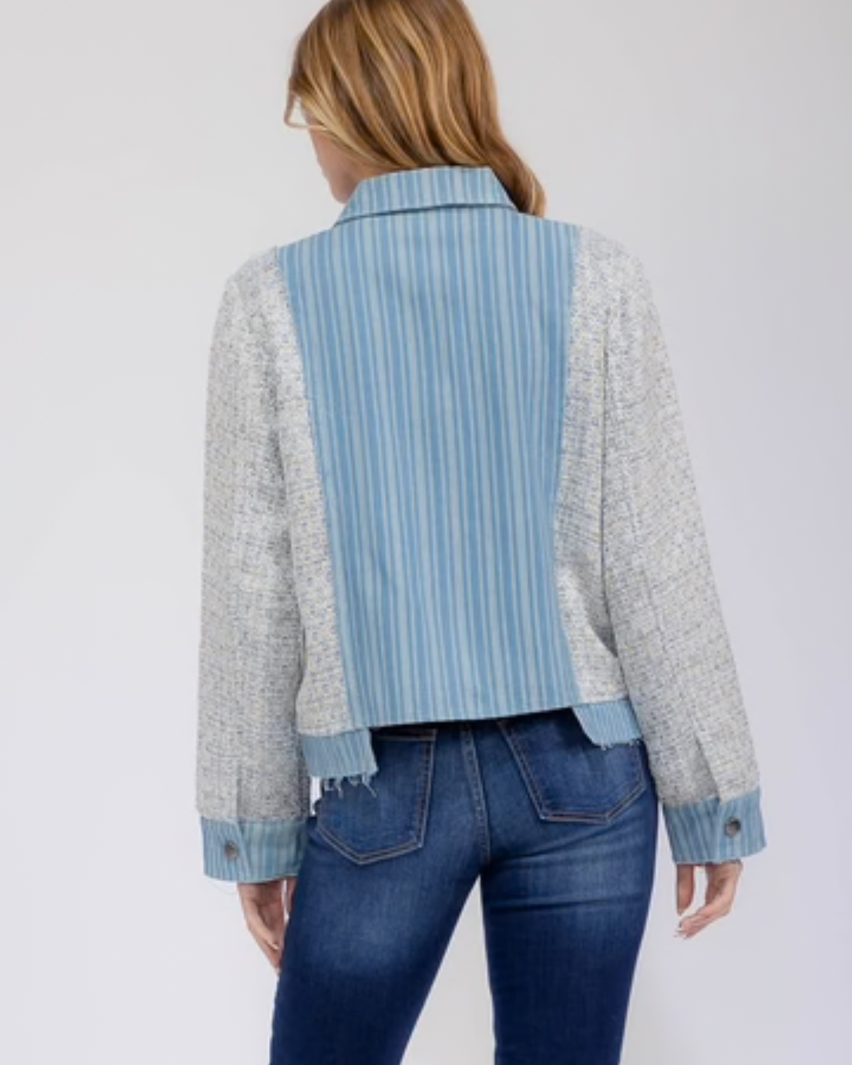 Blue Skies Mixed Media Jacket