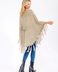 Free Spirit Fringe Knit Poncho