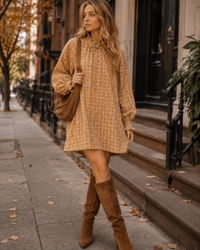 Golden Hour Button-Up Mini Dress