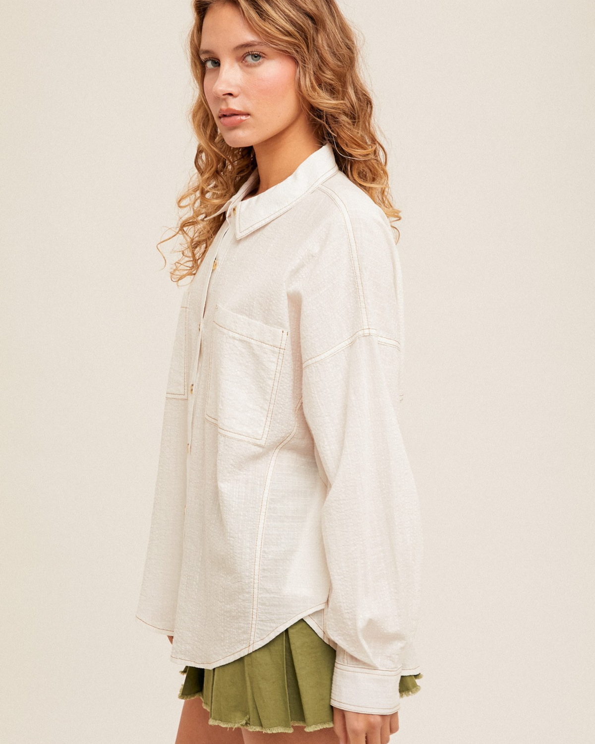 Easy Does It Oversized Button-Down