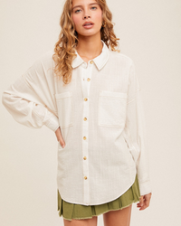 Easy Does It Oversized Button-Down