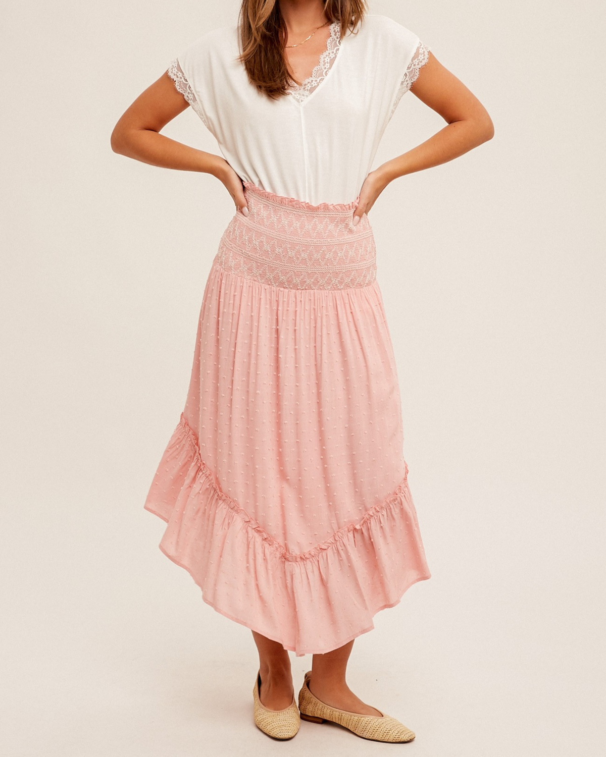 Strawberry Milk Two Ways Convertible Maxi Skirt