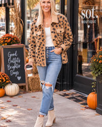 Autumn Bloom Floral Teddy Shacket