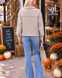 The Uptown Houndstooth Cropped Shacket