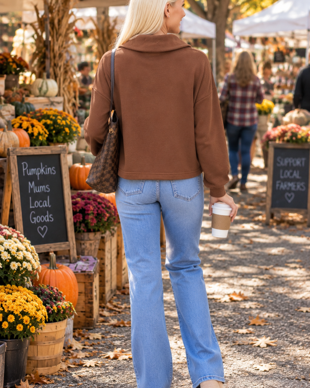 The Cocoa Cozy Button Collar Pullover