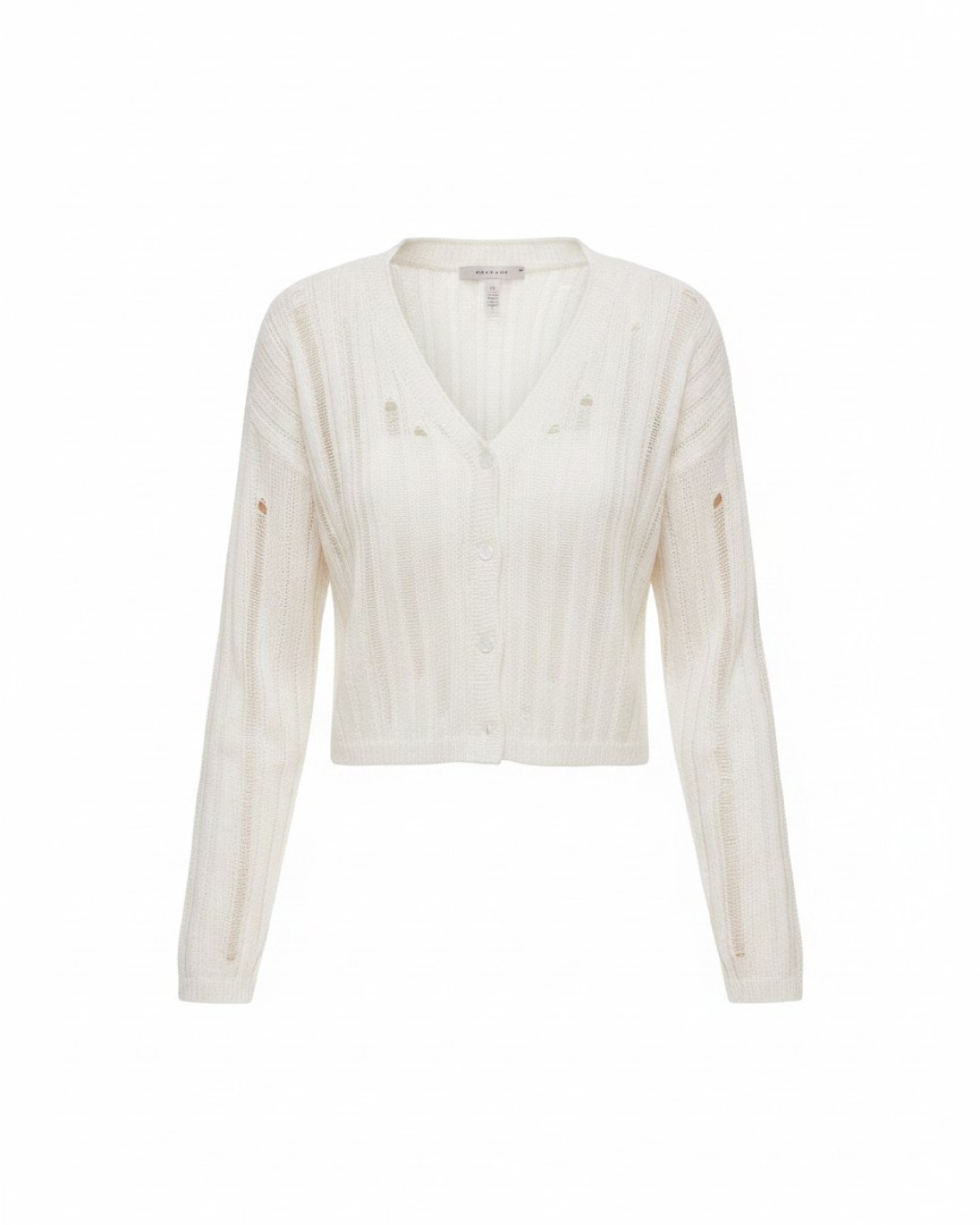 Easy Breezy Open-Knit Cardigan | White