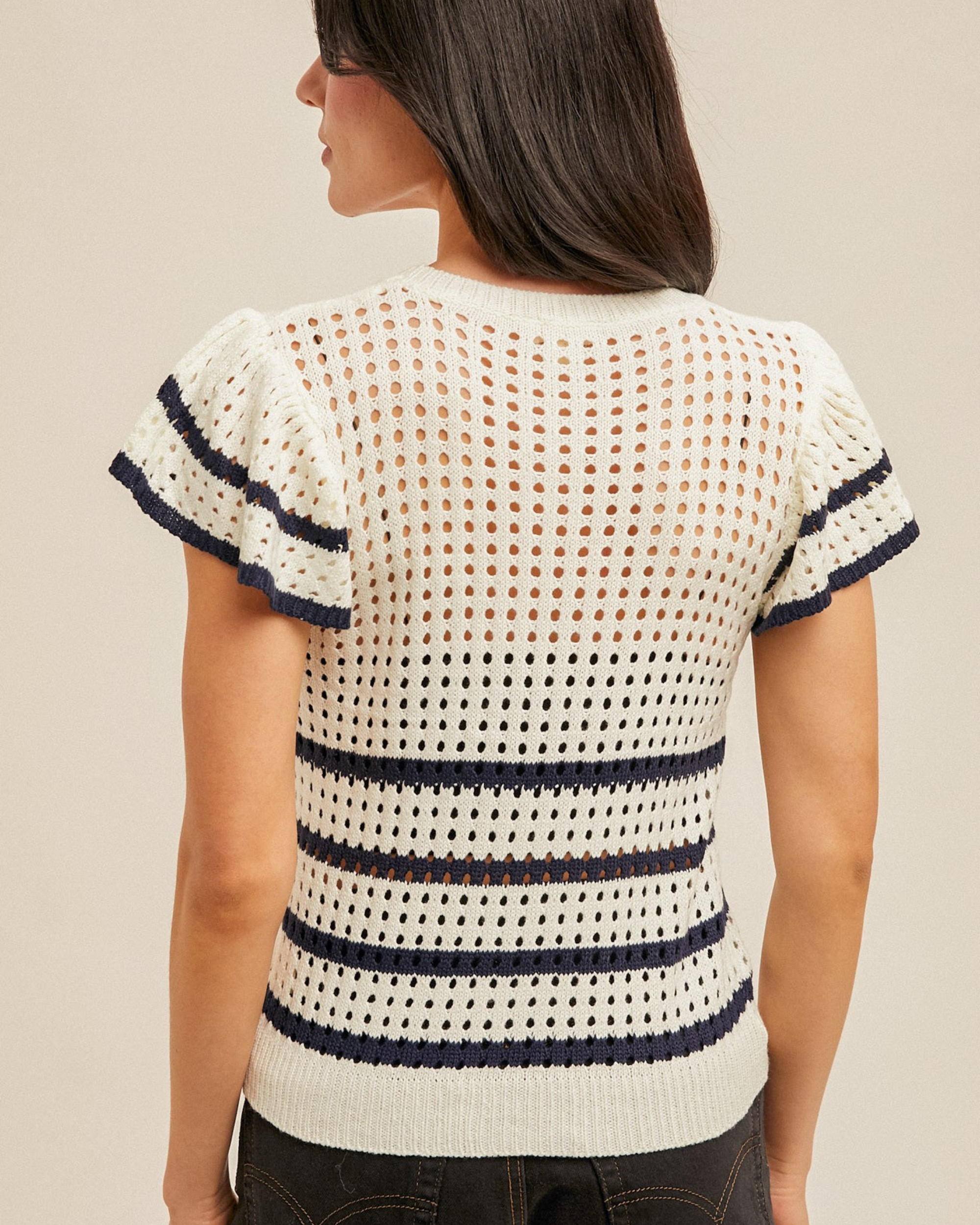 Seaside Stroll Crochet Knit Top