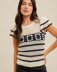 Seaside Stroll Crochet Knit Top