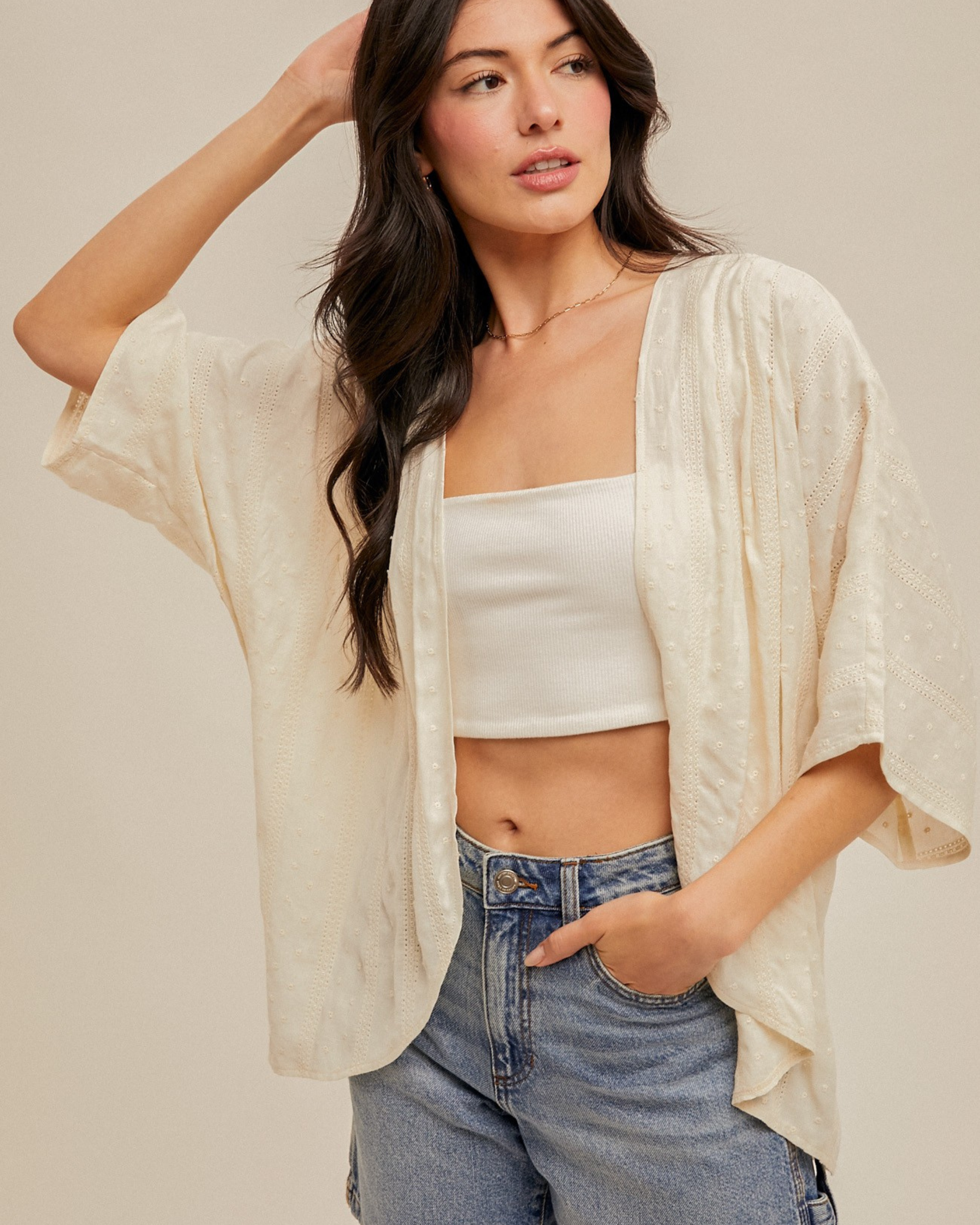 Easy Days Embroidered Kimono