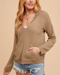 Coastal Comfort Pointelle Hoodie