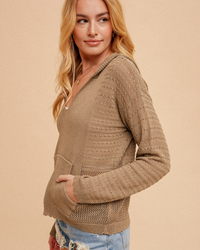 Coastal Comfort Pointelle Hoodie