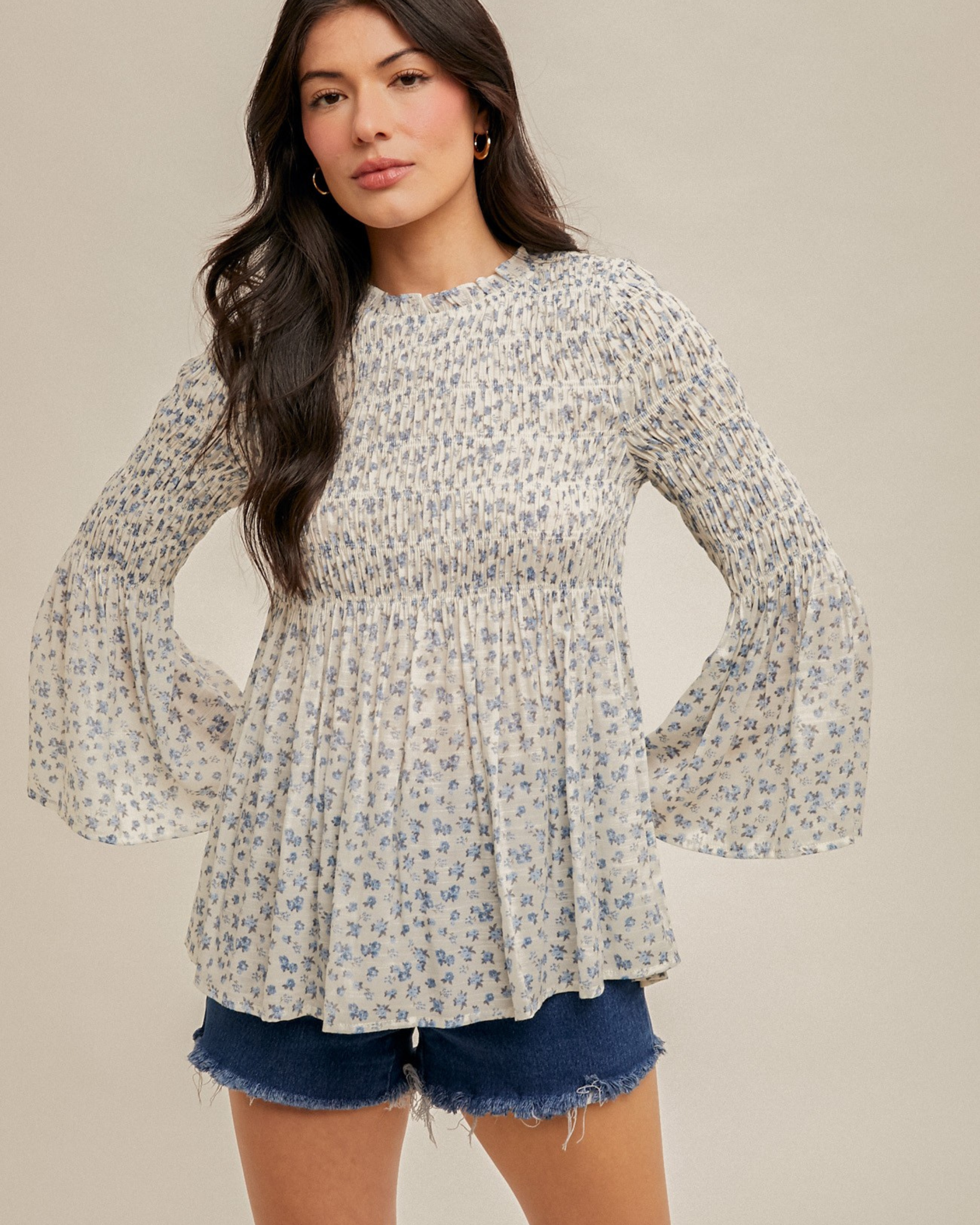Bluebell Smocked Floral Top