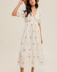 Palm Springs Embroidered Midi Dress