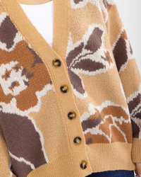 Autumn Bloom Oversized Floral Cardigan