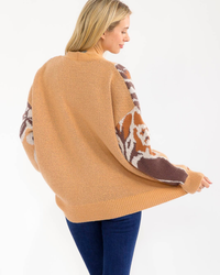 Autumn Bloom Oversized Floral Cardigan