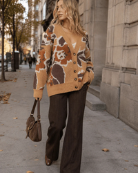 Autumn Bloom Oversized Floral Cardigan