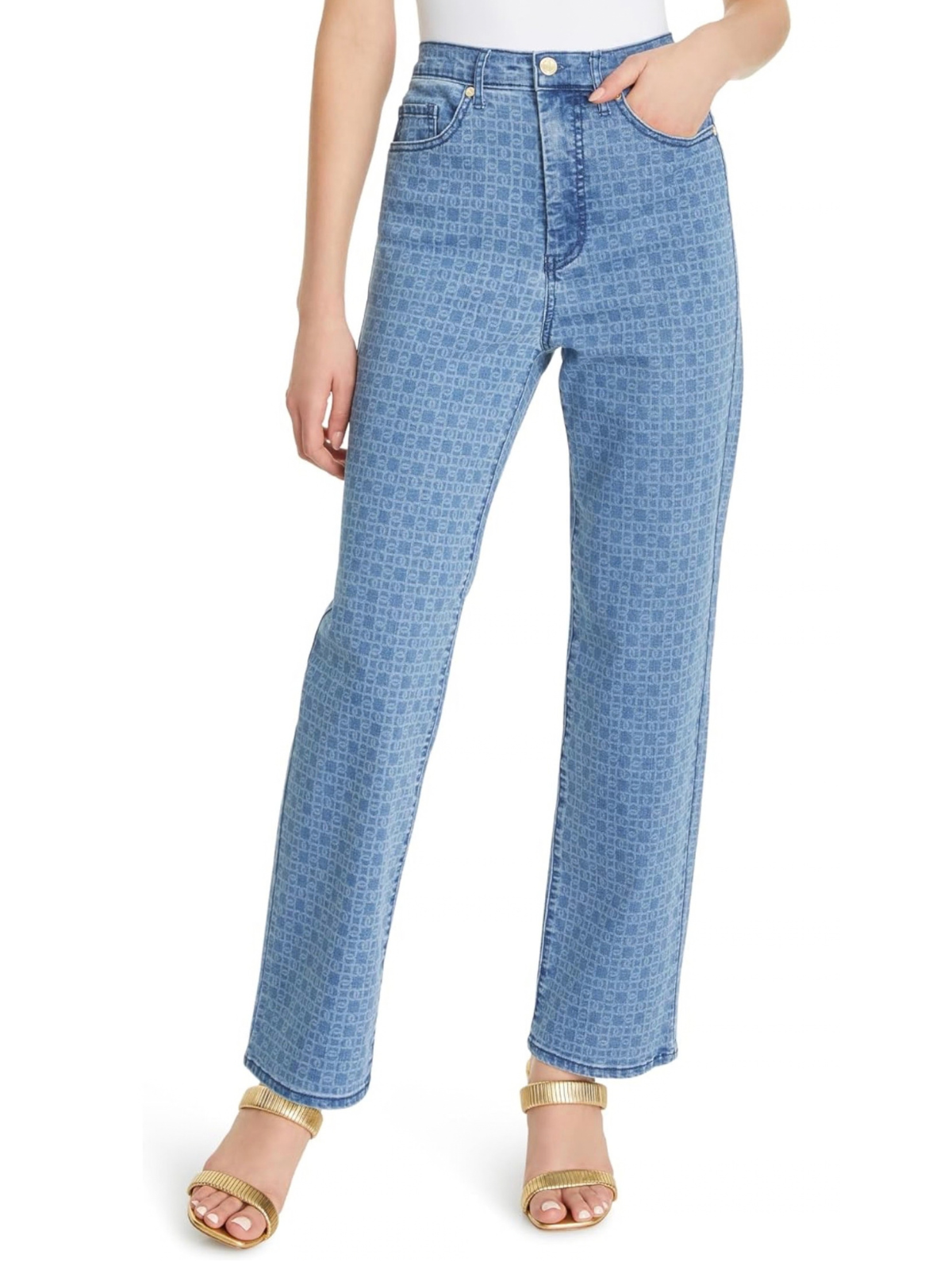The Monroe Printed Straight Leg Jeans