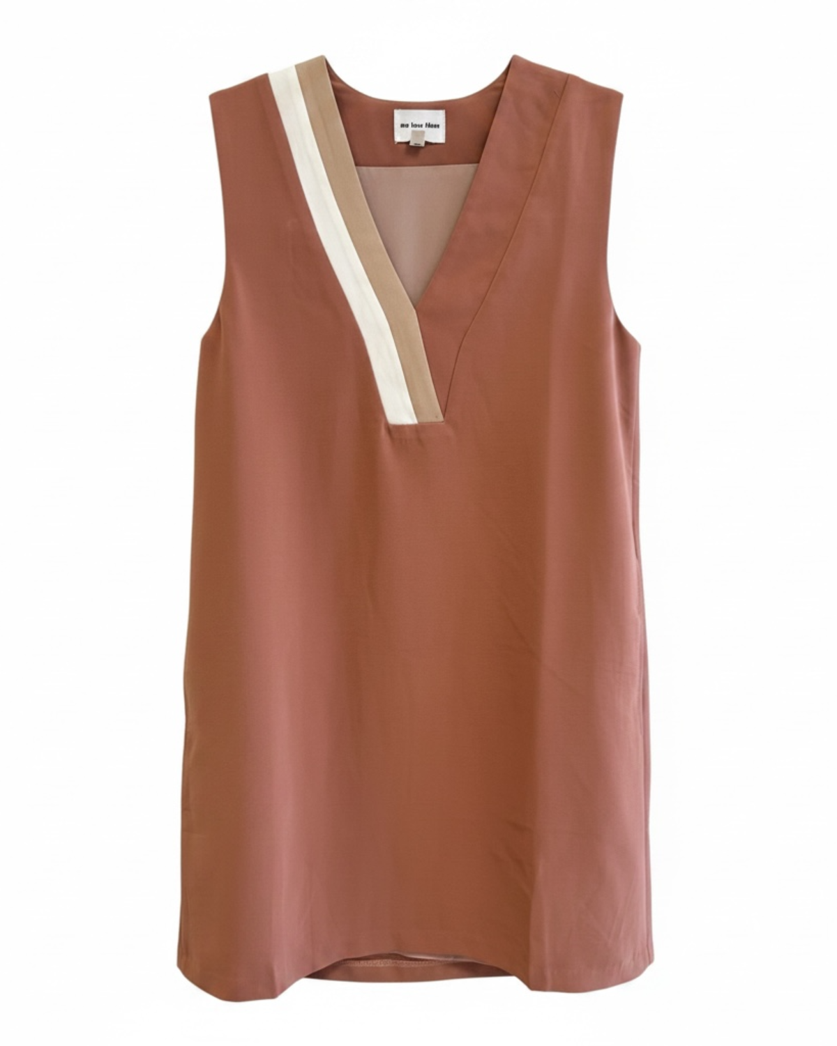 The Sutton Contrast V-Neck Shift Dress